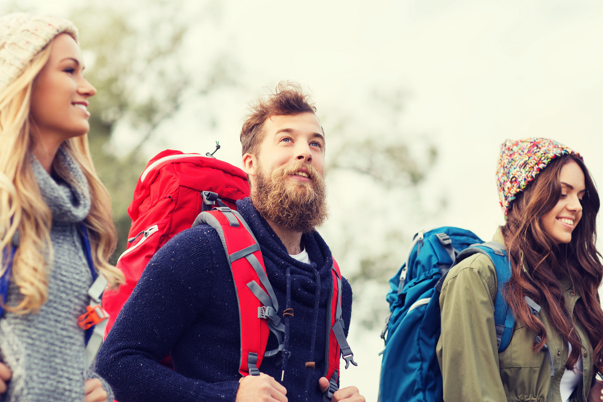 Group of friends hiking, possibly part of a therapeutic outdoor activity for addiction recovery. Group of friends hiking, possibly part of a therapeutic outdoor activity for addiction recovery.