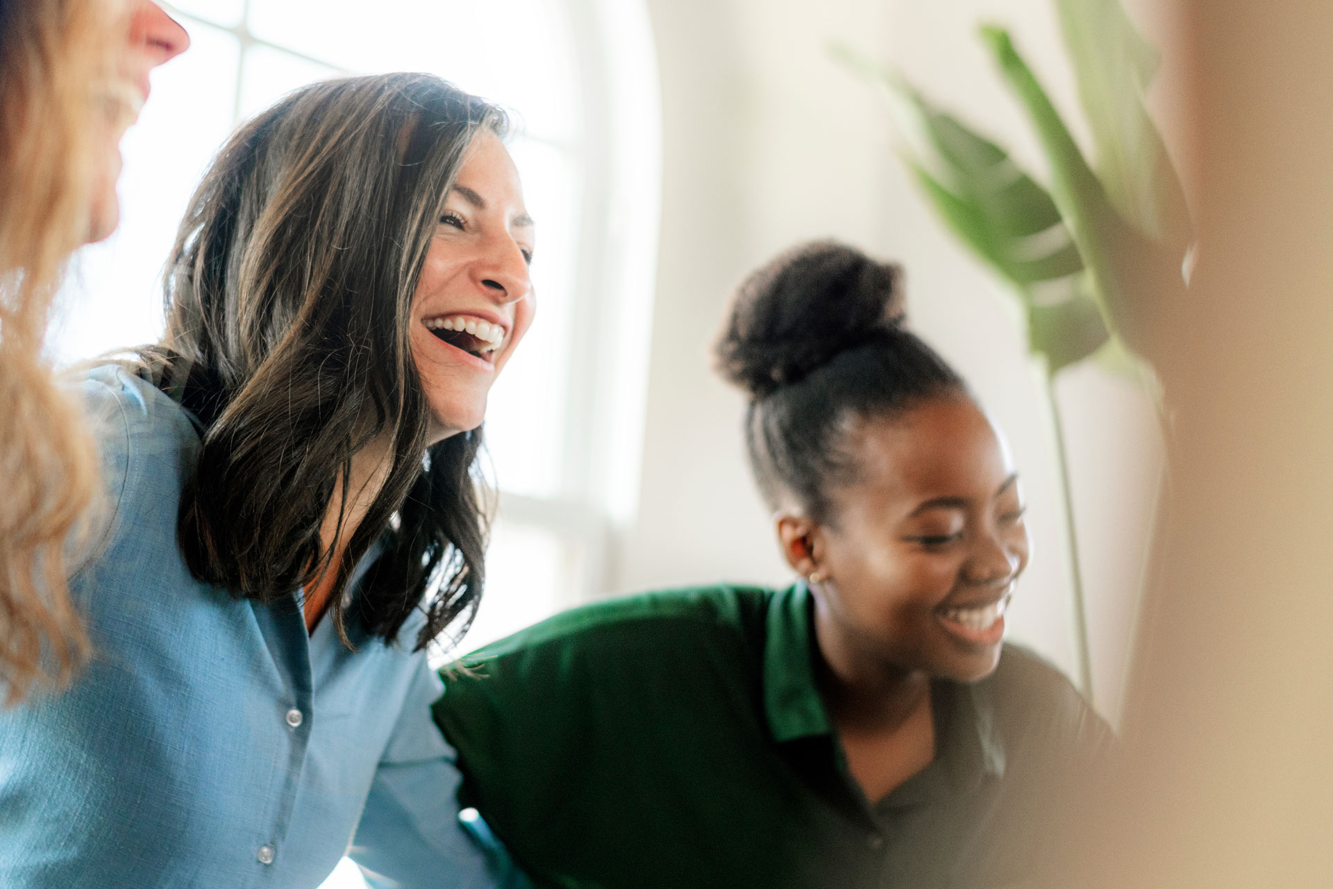 Women smiling and interacting in a group setting at Big Sky Treatment which is an Accredited Treatment Facility Women smiling and interacting in a group setting at Big Sky Treatment which is an Accredited Treatment Facility