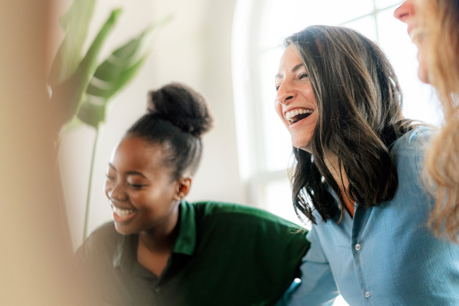 People sharing a joyful moment, part of a support group in a cocaine addiction treatment program. People sharing a joyful moment, part of a support group in a cocaine addiction treatment program.