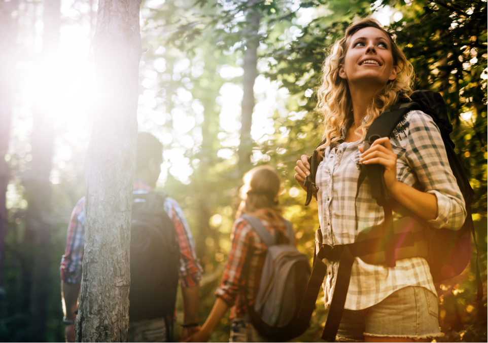 Hiker enjoying the wilderness, potentially reflecting on wellness and recovery journeys. Hiker enjoying the wilderness, potentially reflecting on wellness and recovery journeys.