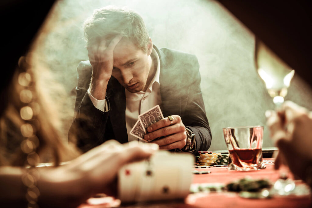 compulsive gambling risks Art therapy session in progress, potentially for substance recovery programs