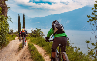cyclists on a nature trail enjoying an outdoor adventure therapy session