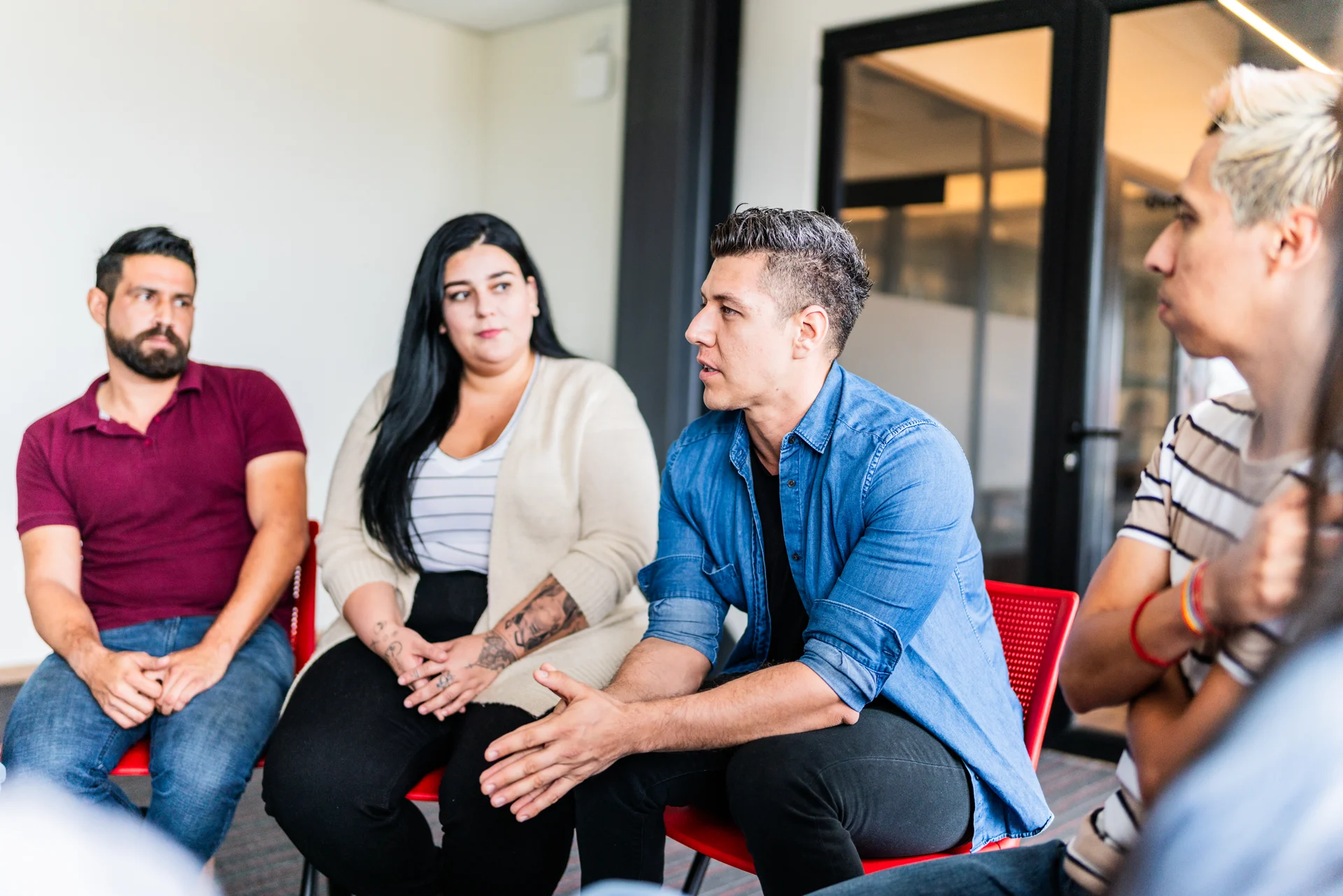 group therapy session for meth addiction treatment