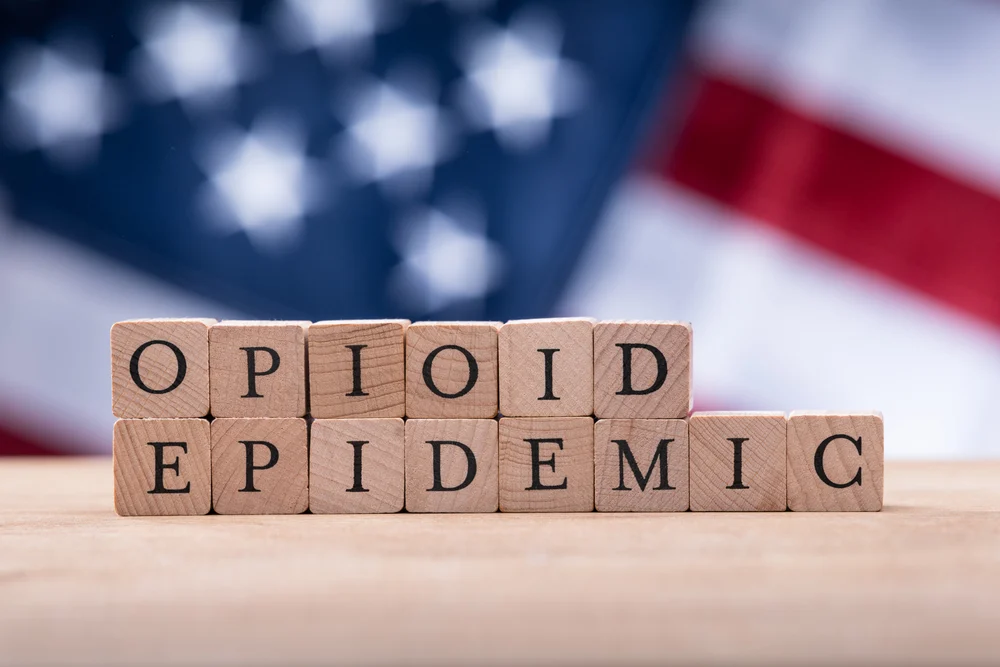 a concept image representing opioid epidemic and overdose deaths.